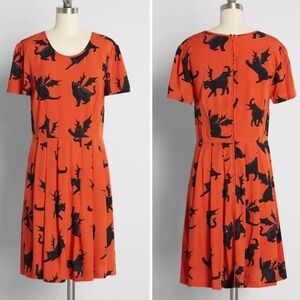 ModCloth x Dangerfield CatBat Dress